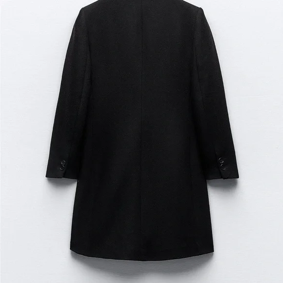 Zara black coat size xs - Picture 7 of 10